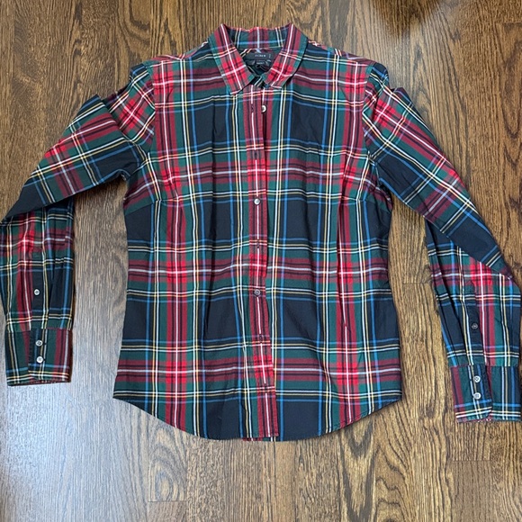 J. Crew Women's Red and Blue Plaid Button Down Shirt - Picture 1 of 1